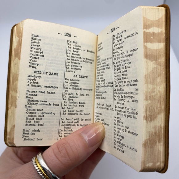 Vintage Burgess & Bowes Midget Series Black Leather Dictionary - Picture 10 of 16